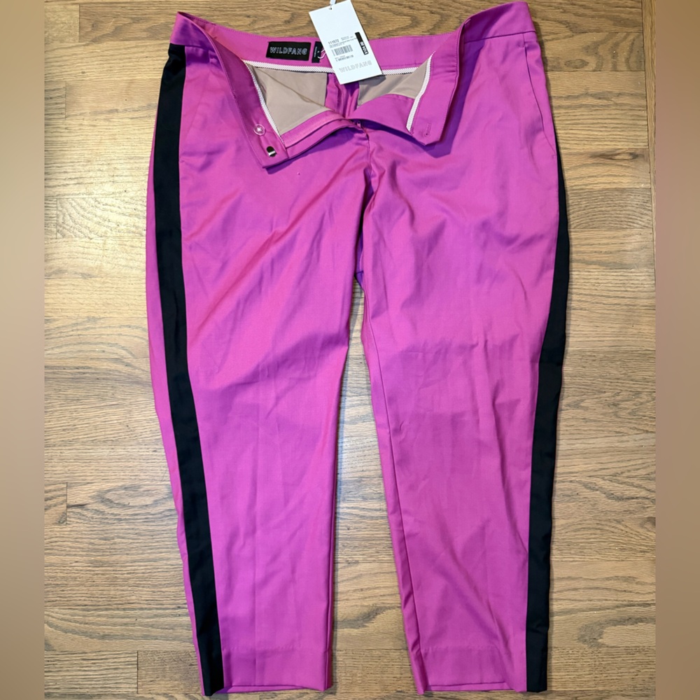 NWT Wildfang Empower Colorblock Slim Crop Orchid /Black